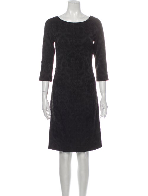 Lela Rose Scoop Neck Knee-Length Dress Rose