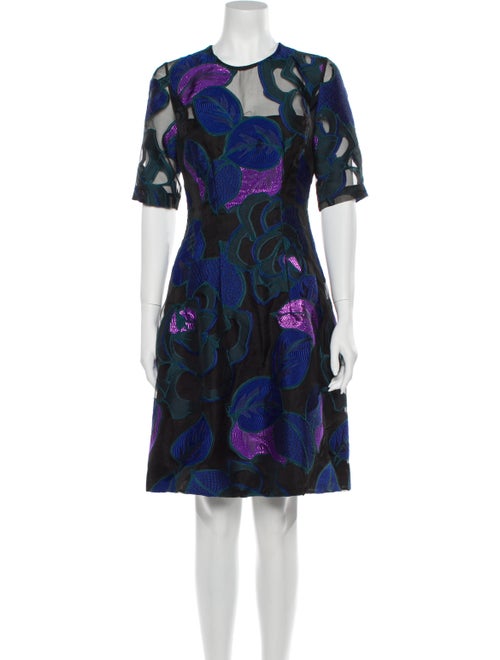 Lela Rose Floral Print Knee-Length Dress w/ Tags R