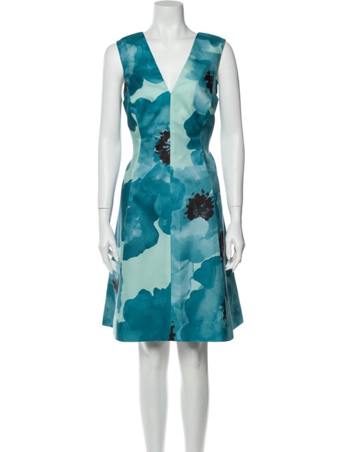Lela Rose Silk Knee-Length Dress Rose