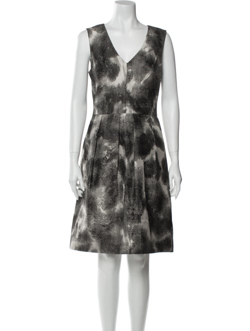 Lela Rose Printed Knee-Length Dress Rose