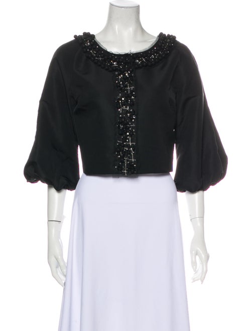 Lela Rose Silk Evening Jacket Rose