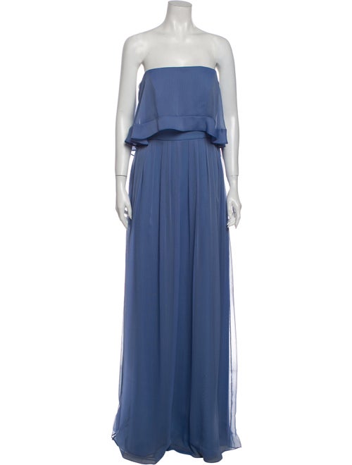 Lela Rose Strapless Long Dress Rose