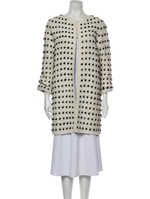 Lela Rose Polka Dot Print Coat Rose