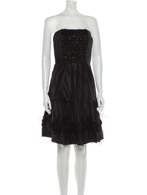 Lela Rose Silk Mini Dress Rose