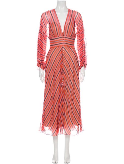 Lela Rose Silk Long Dress Rose