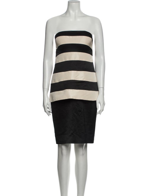 Lela Rose Striped Mini Dress Rose