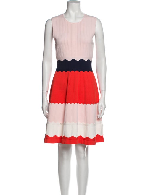 Lela Rose Striped Mini Dress Rose