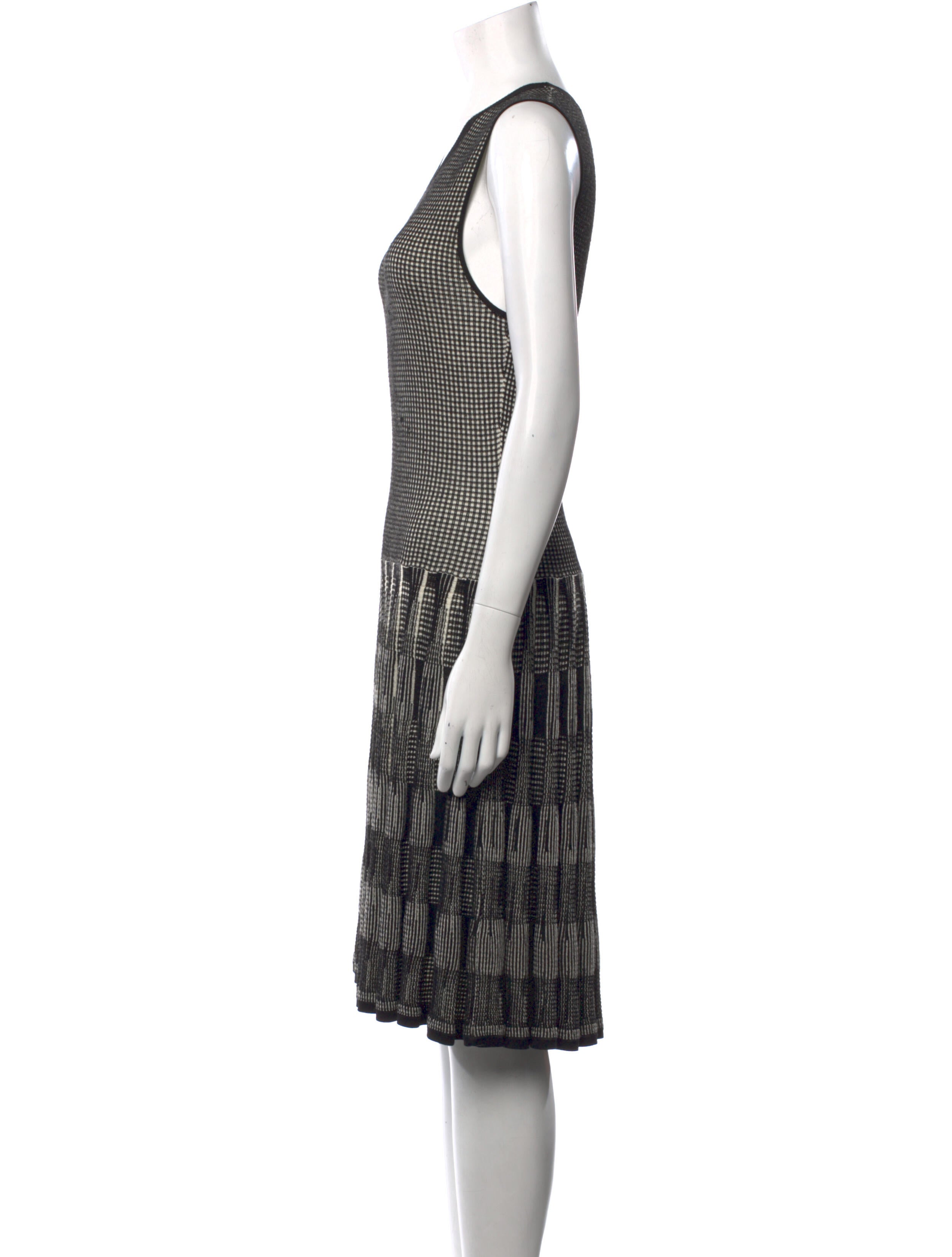 Lela Rose Plaid Print Knee-Length Dress