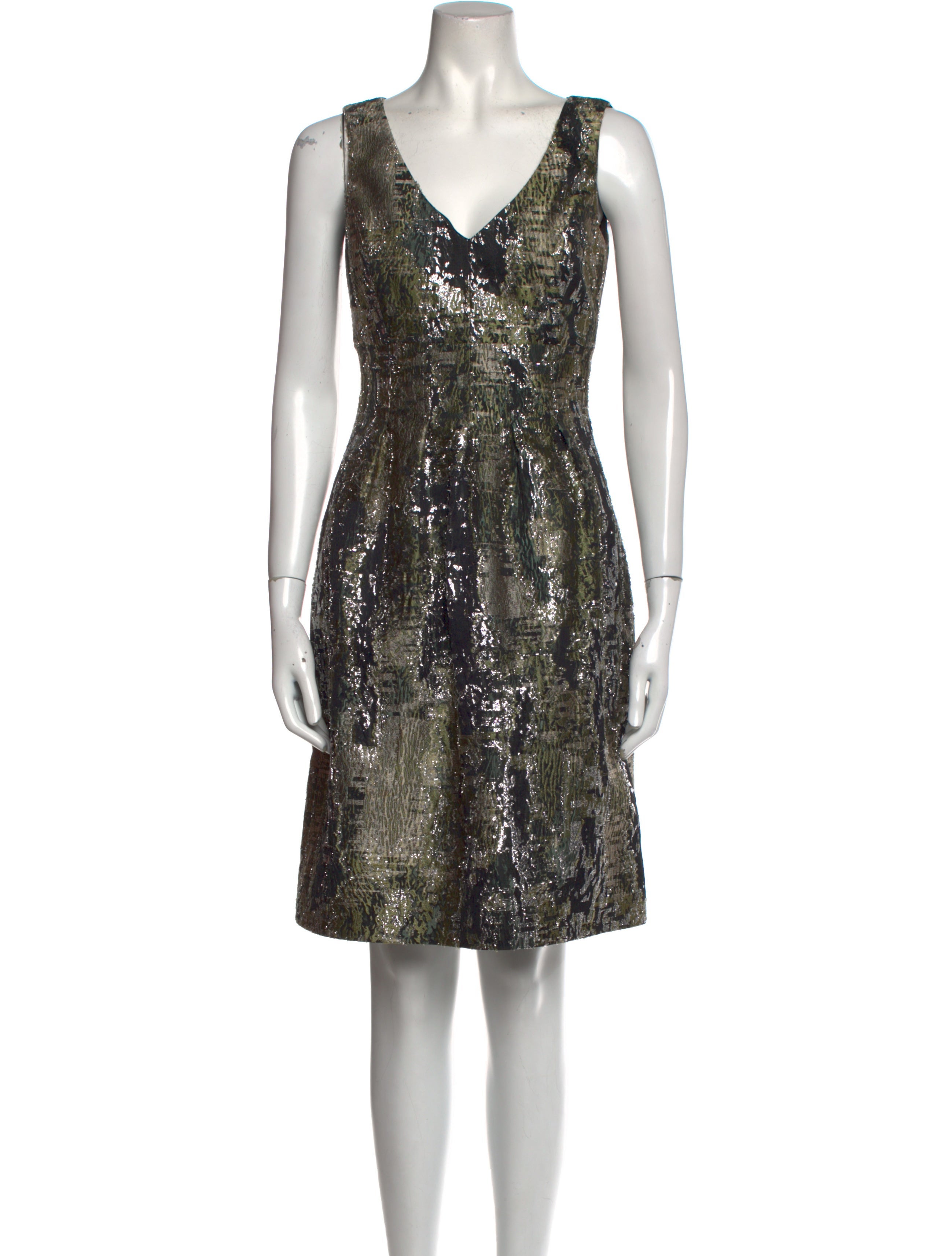 Lela Rose Printed Knee-Length Dress