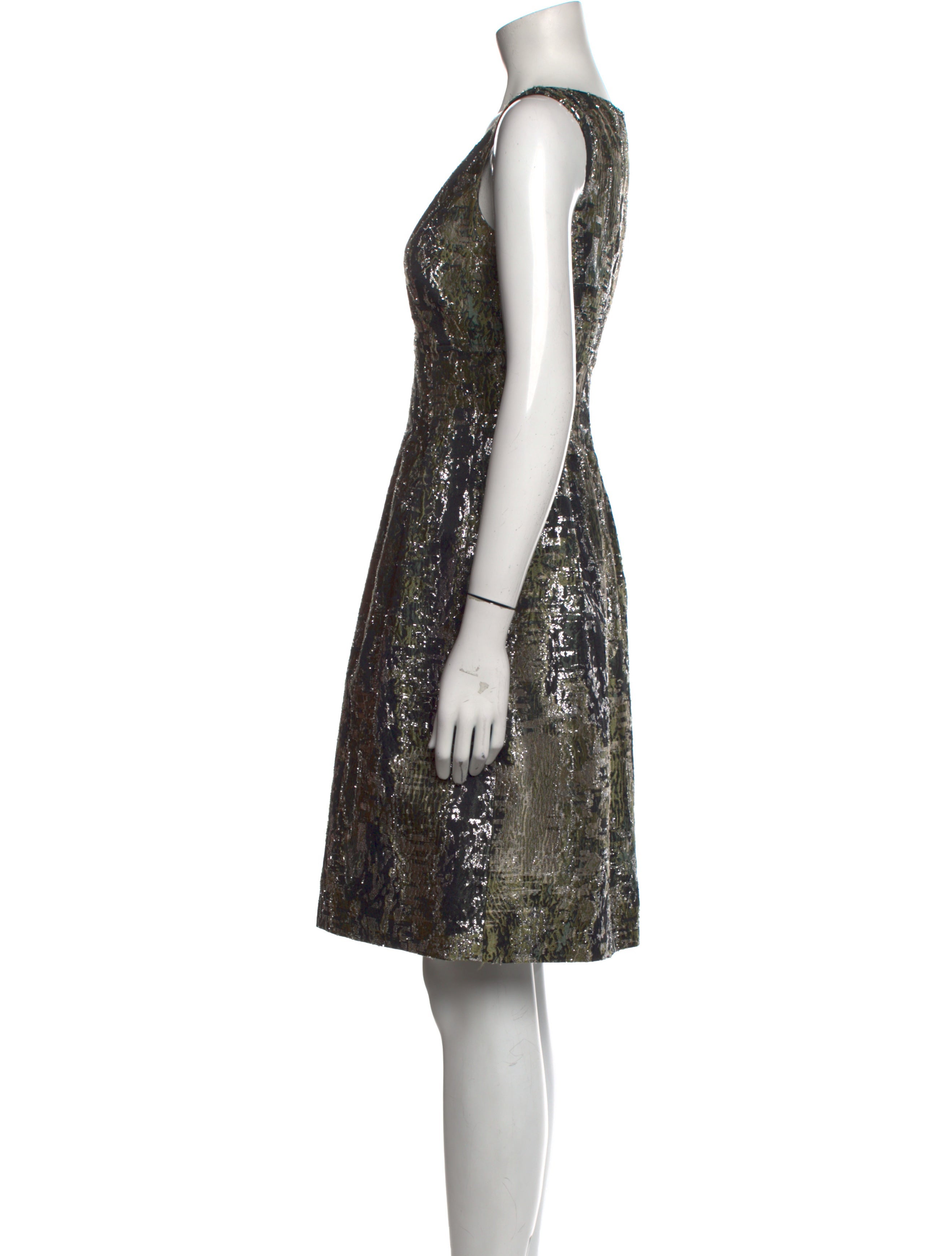 Lela Rose Printed Knee-Length Dress