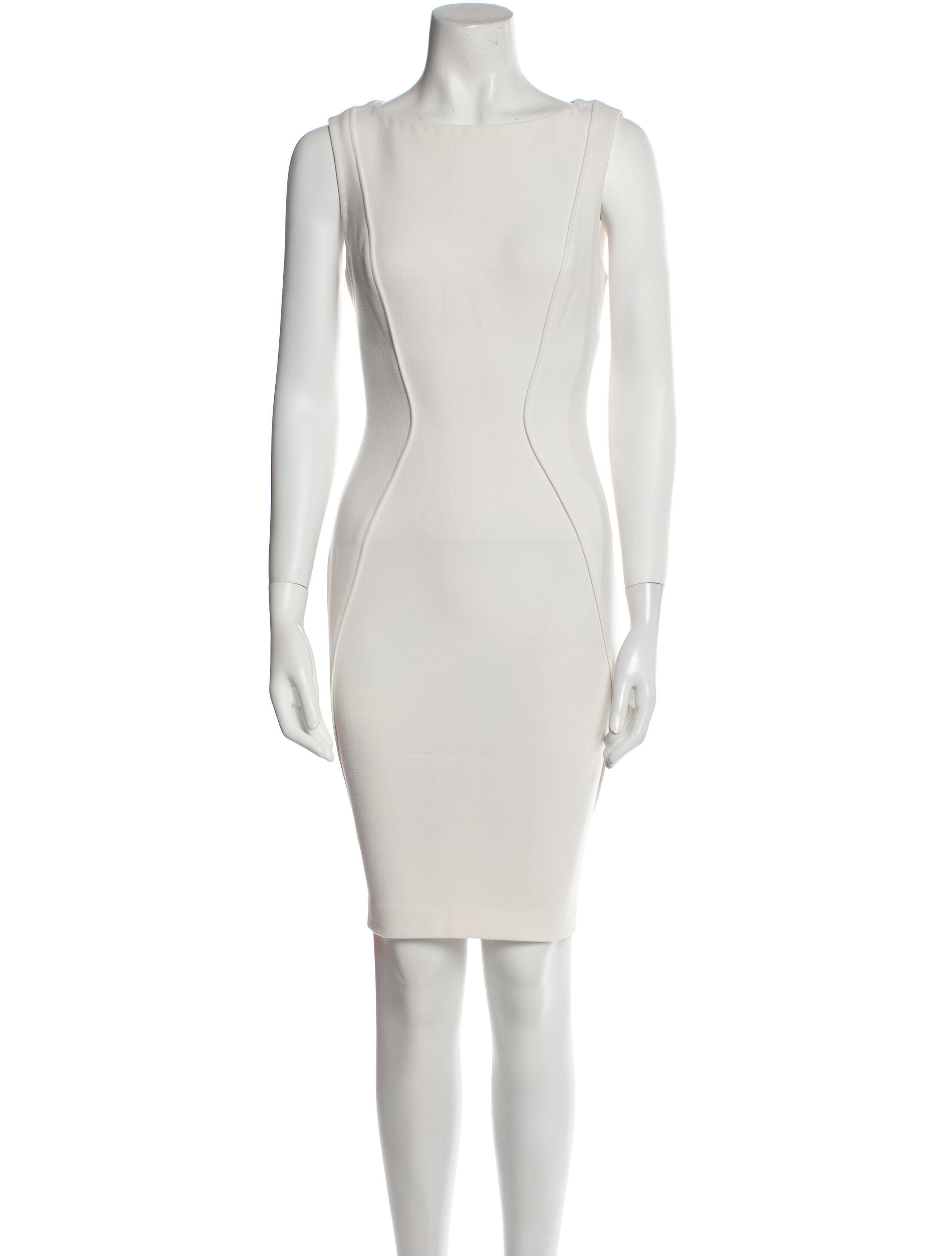 Lela Rose Bateau Neckline Knee-Length Dress