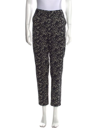 Lela Rose Printed Straight Leg Pants