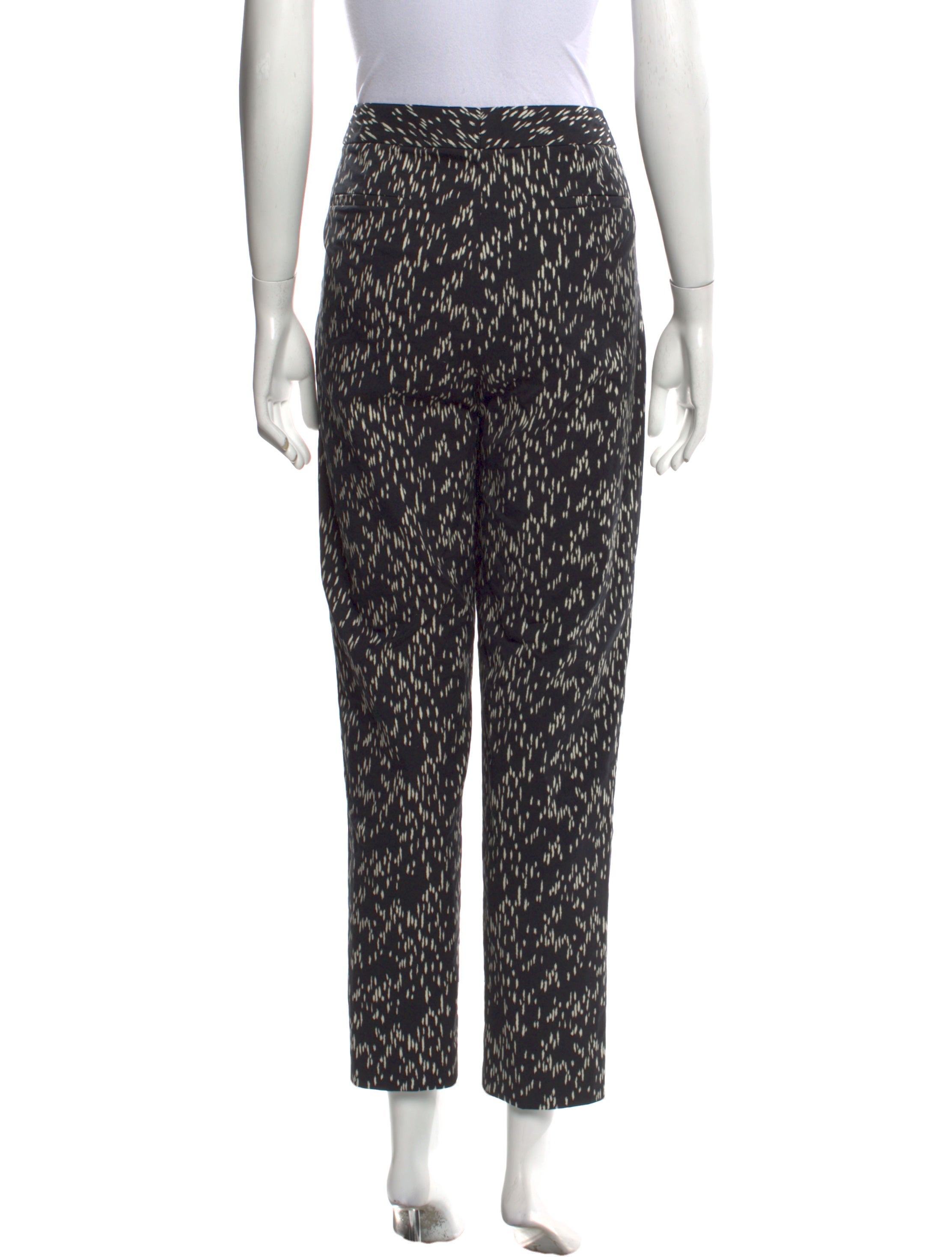 Lela Rose Printed Straight Leg Pants