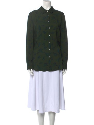 Lela Rose Tops Long Sleeve Button-Up Top S