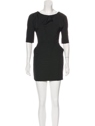 Lela Rose Short Sleeve Mini Dress