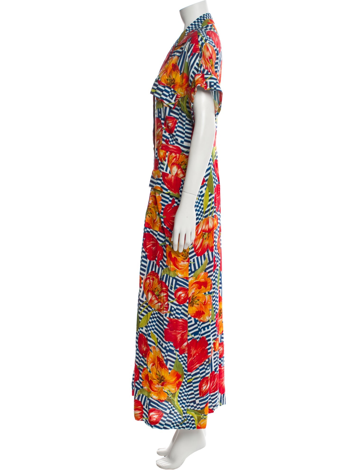 Lela Rose Printed Long Dress