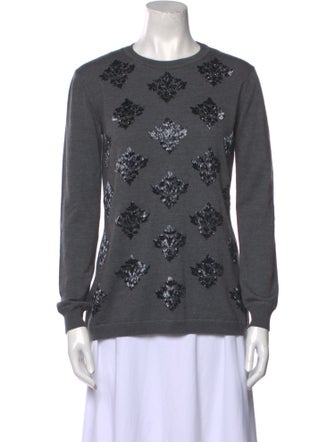 Lela Rose Wool Patterned Sweater
