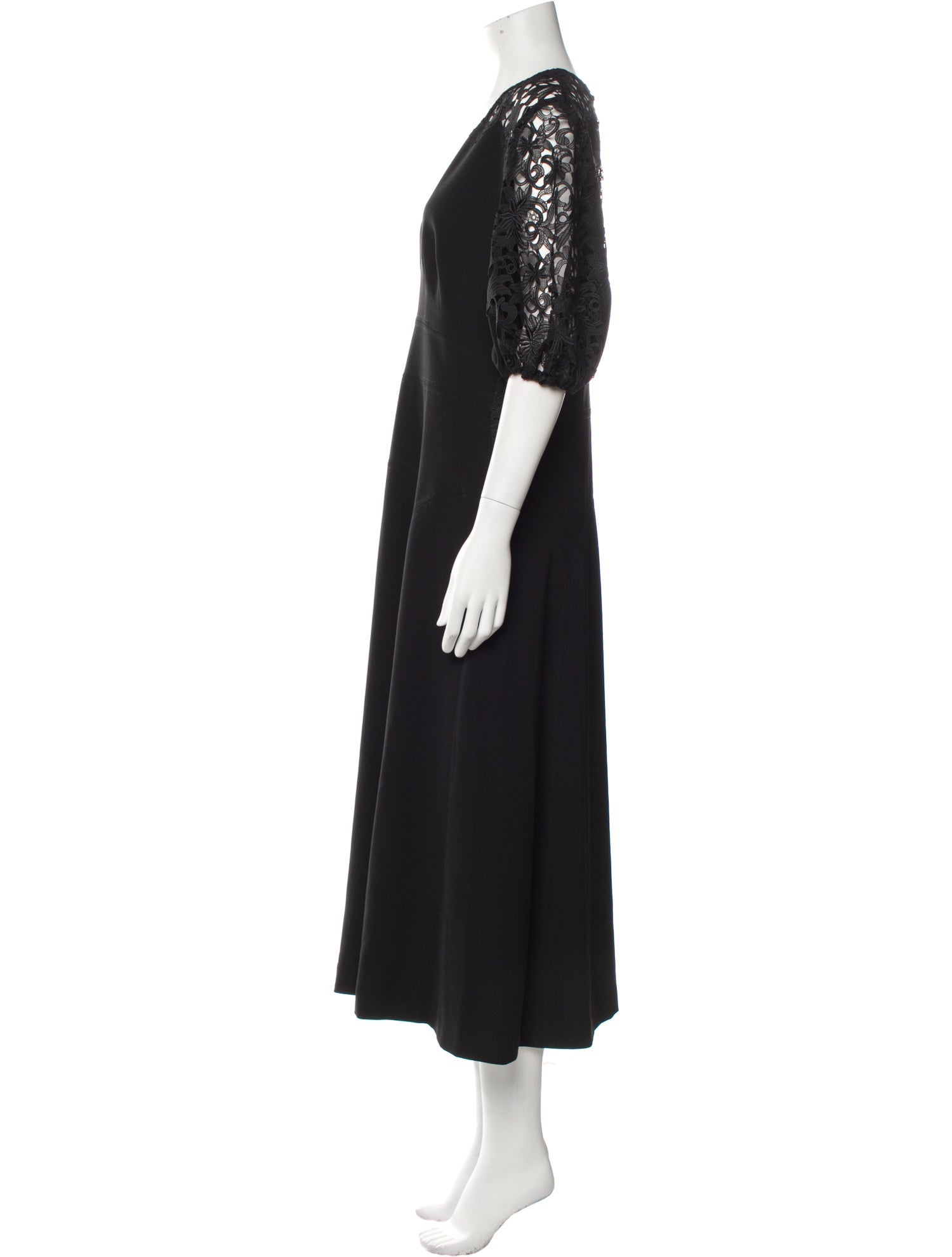 Lela Rose Lace Long Dress