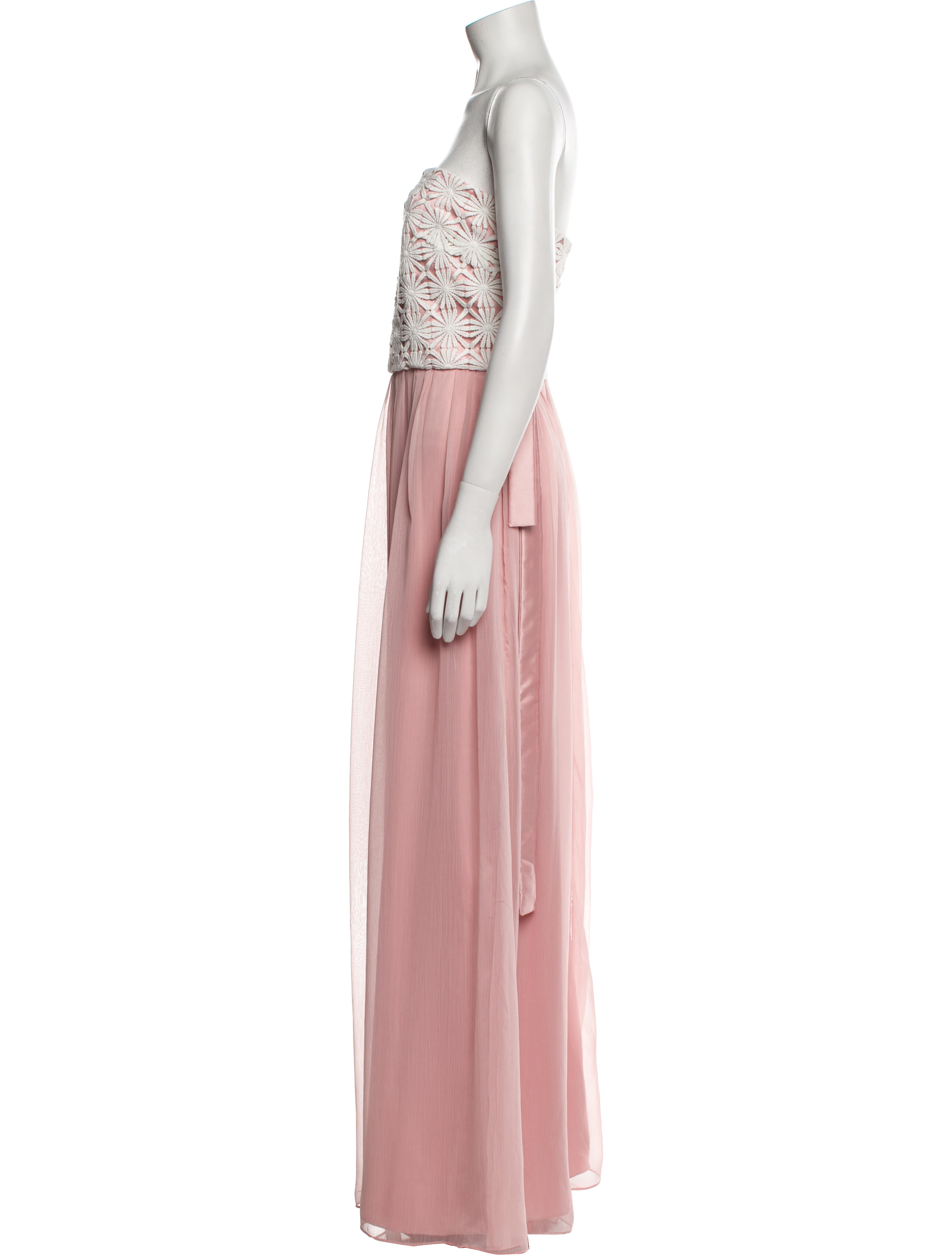 Lela Rose Strapless Long Dress