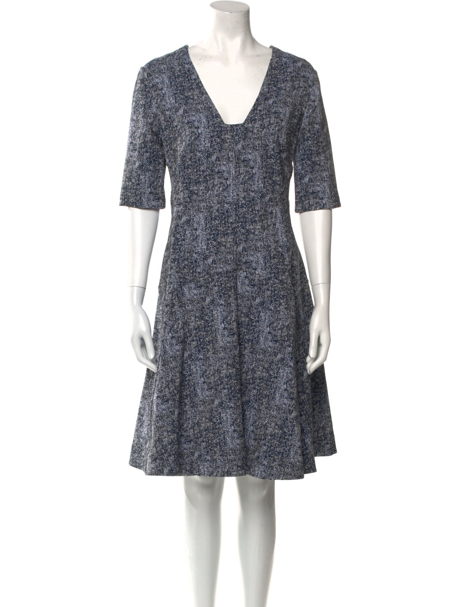 Lela Rose Printed Knee-Length Dress