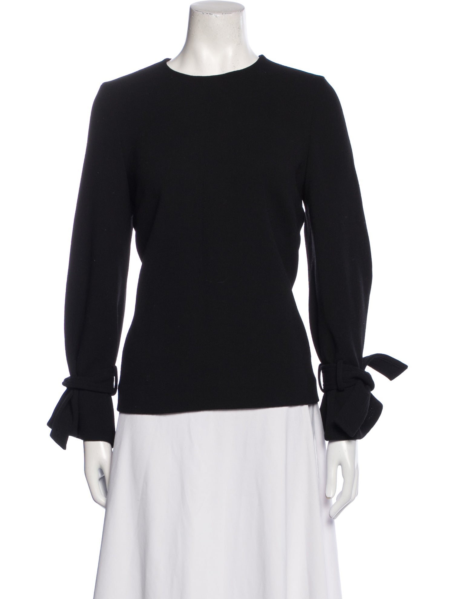 Lela Rose Wool Crew Neck Top