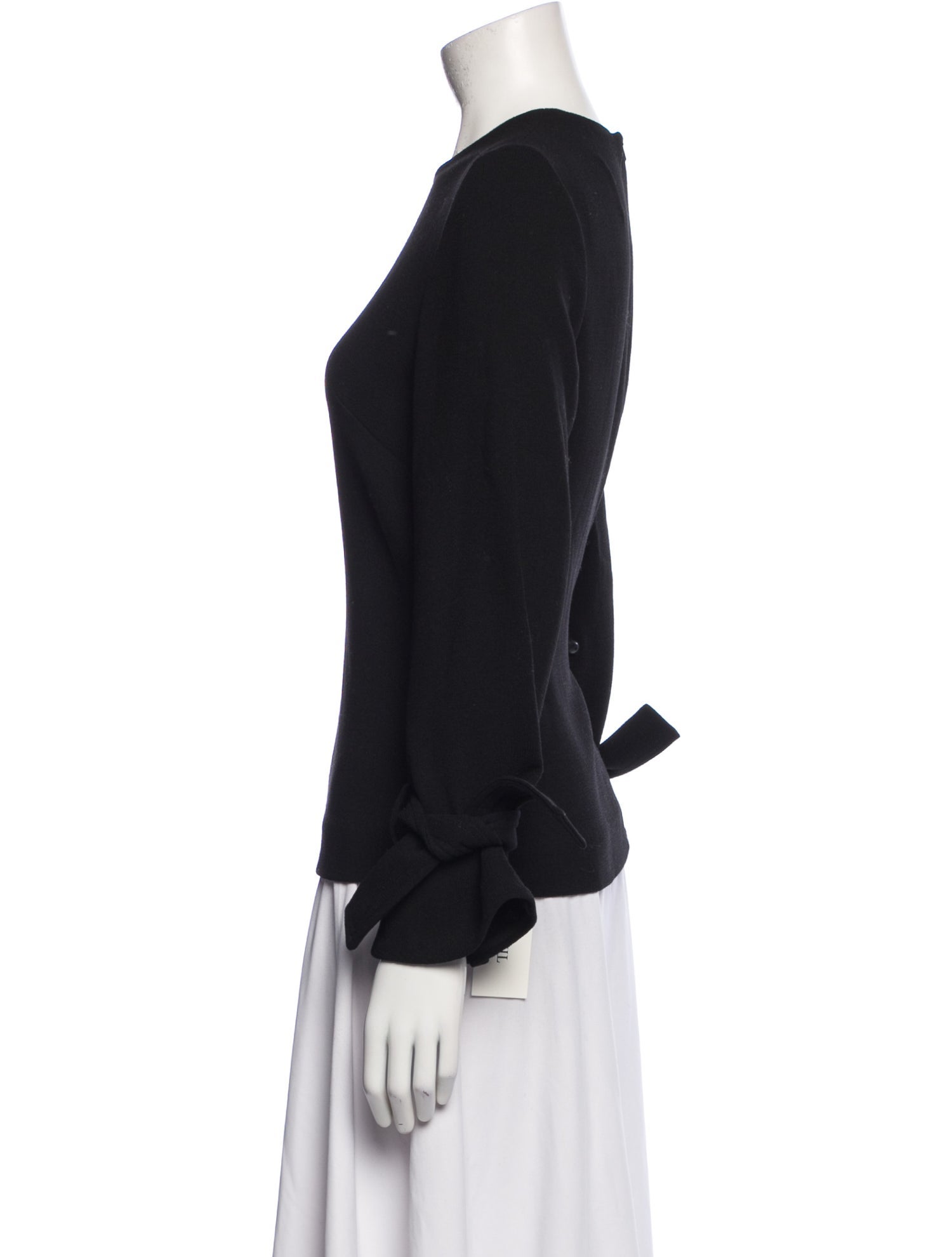 Lela Rose Wool Crew Neck Top