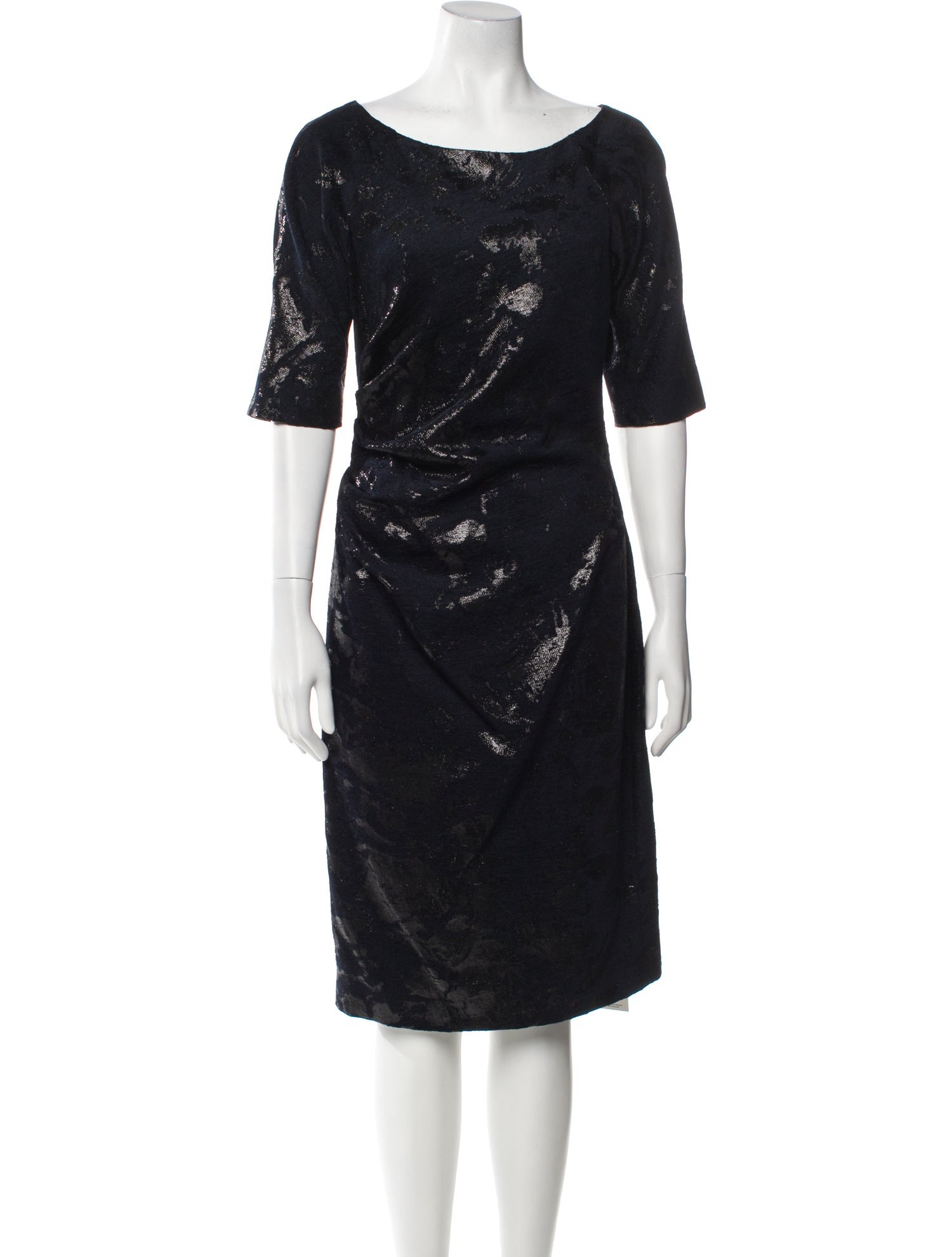 Lela Rose Silk Midi Length Dress