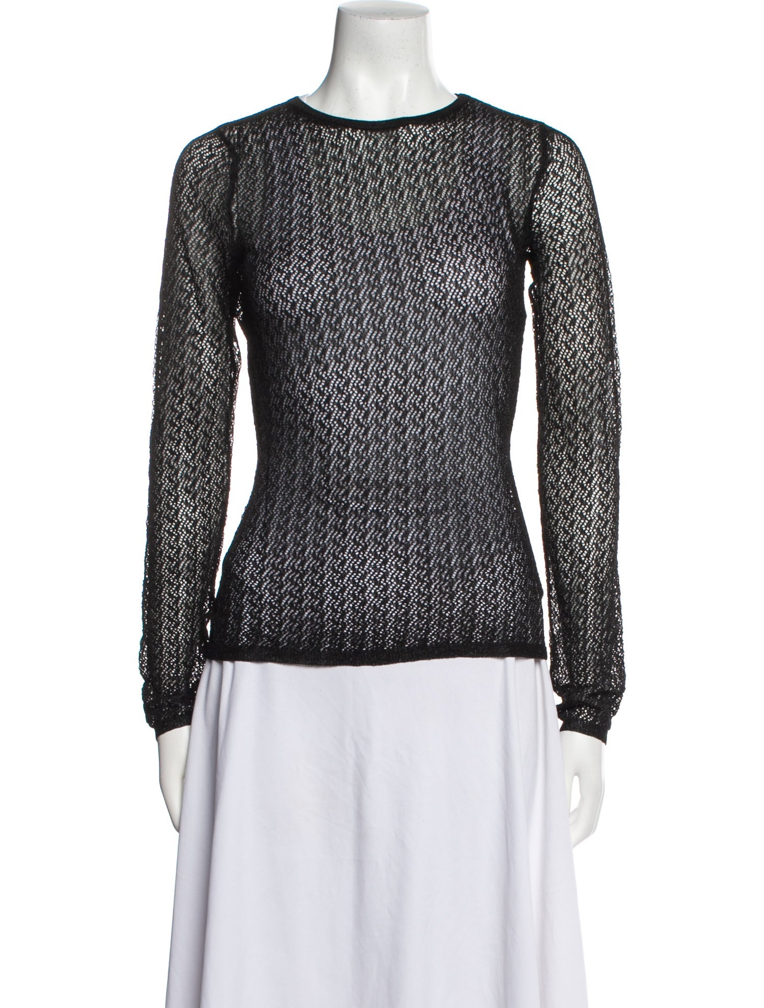 Lela Rose Crew Neck Long Sleeve Top w/ Tags