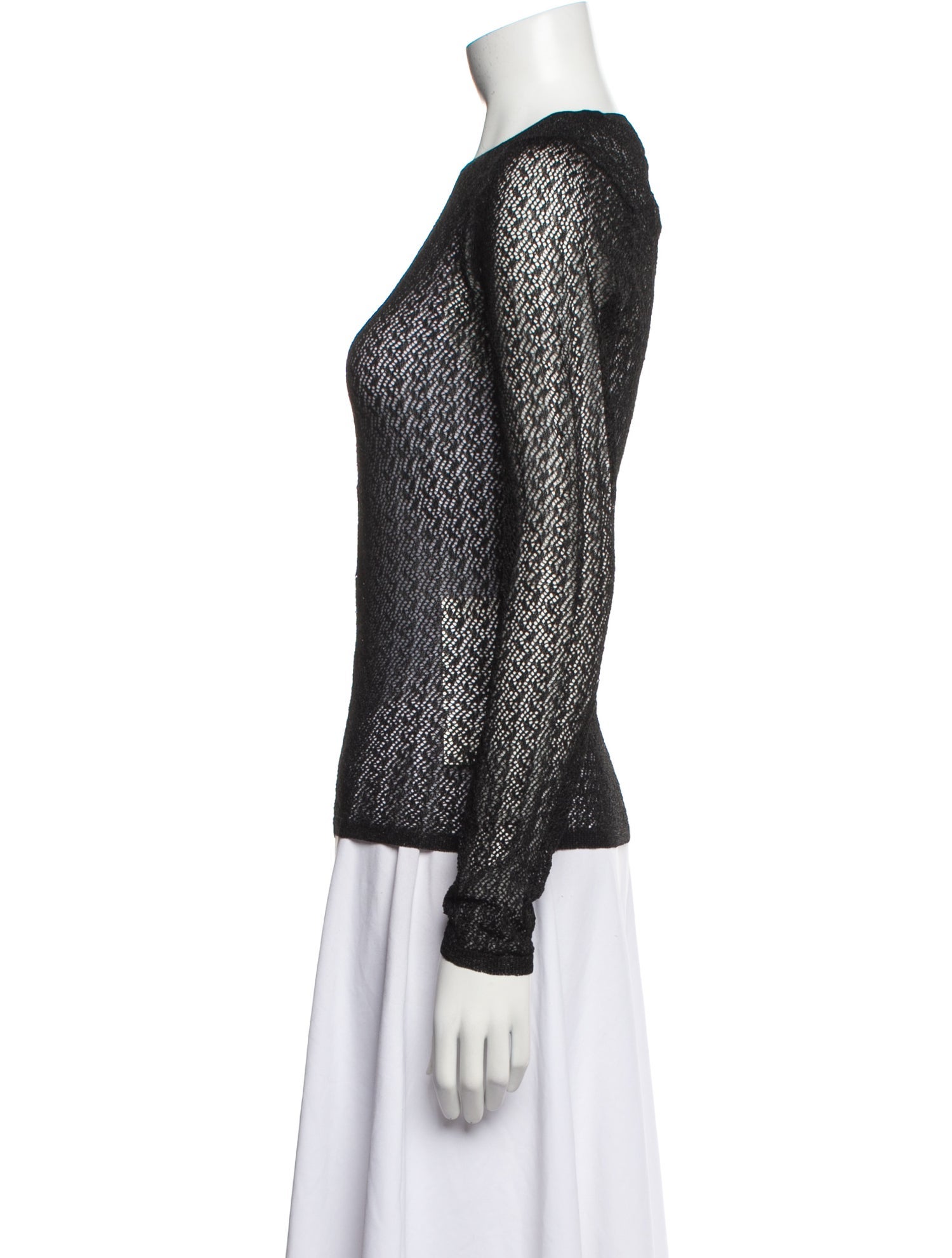 Lela Rose Crew Neck Long Sleeve Top w/ Tags