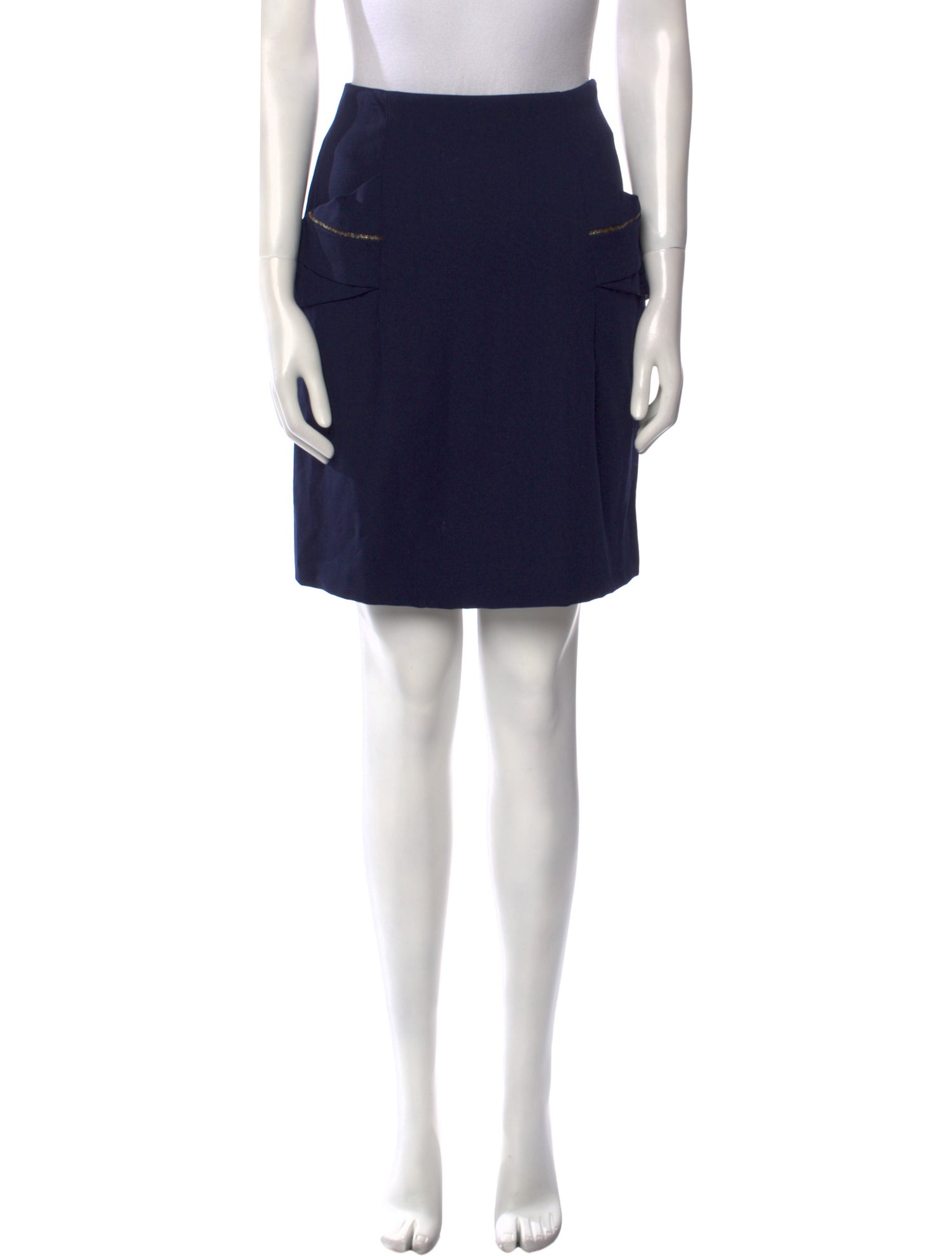 Lela Rose Wool Knee-Length Skirt