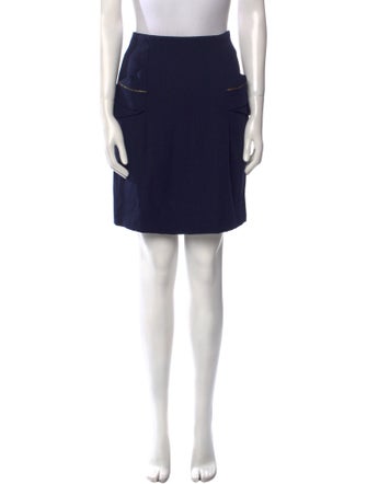 Lela Rose Wool Knee-Length Skirt