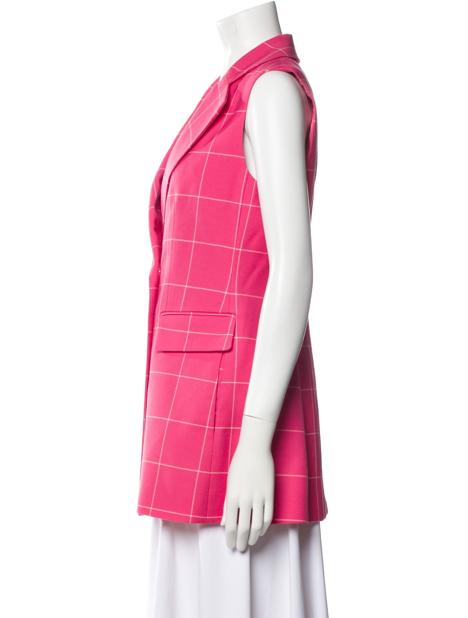 Lela Rose Plaid Print Vest