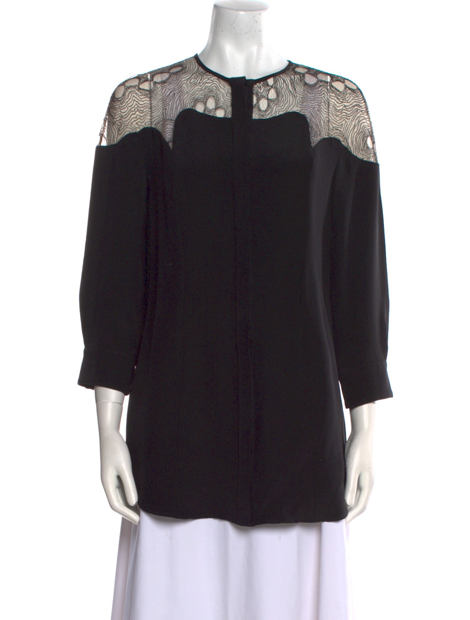 Lela Rose Nylon Crew Neck Tunic