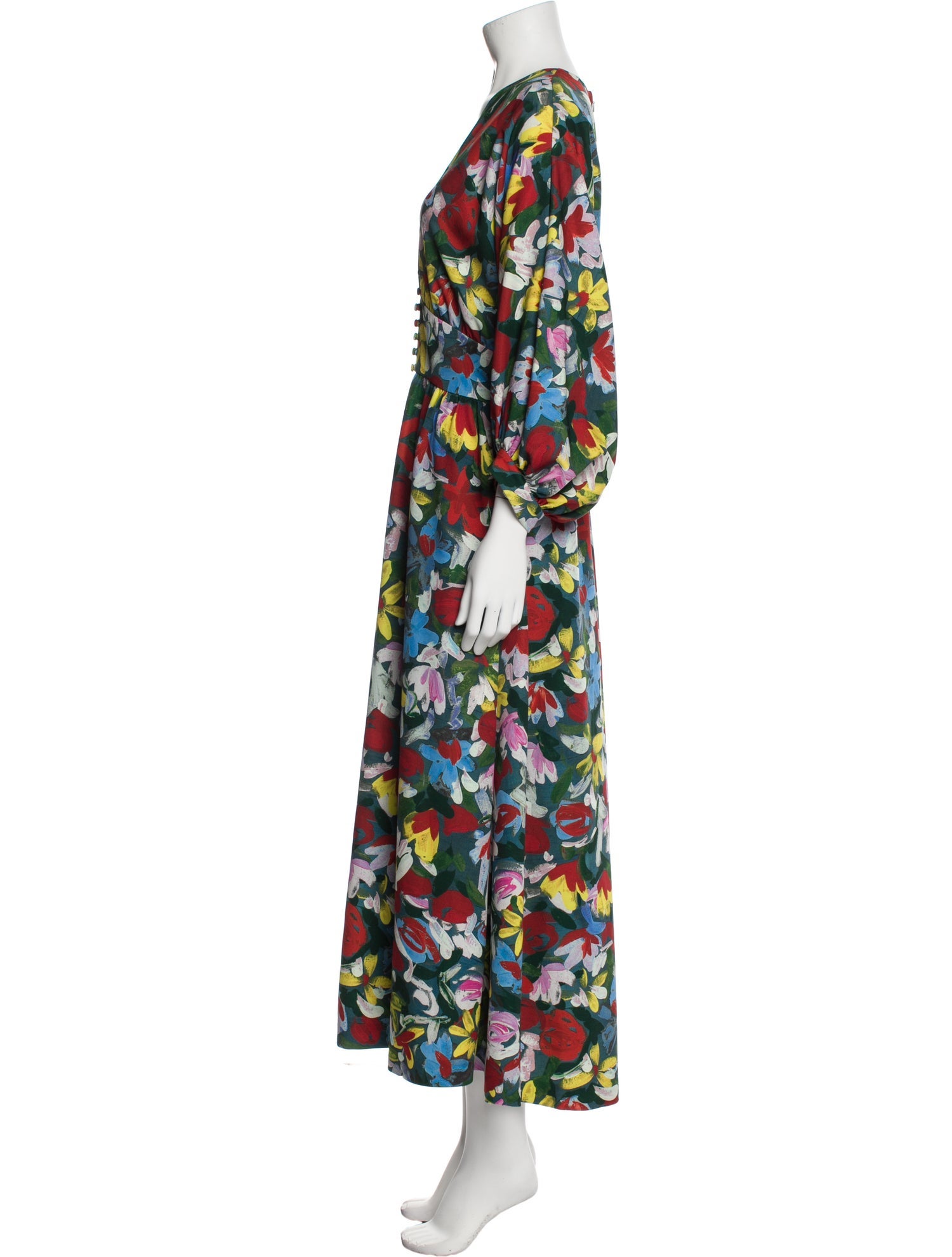 Lela Rose Floral Print Long Dress w/ Tags