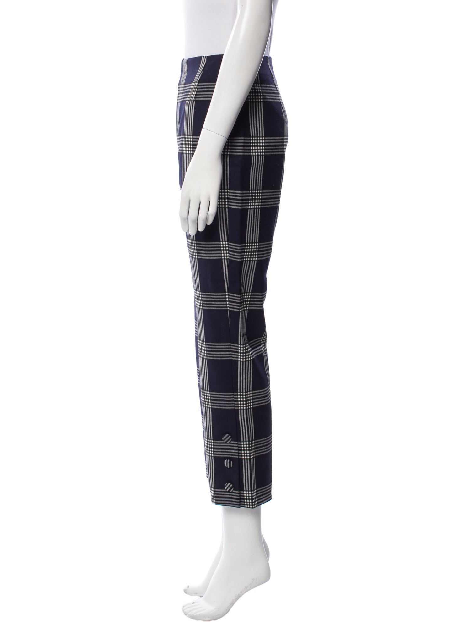 Lela Rose Plaid Print Straight Leg Pants w/ Tags