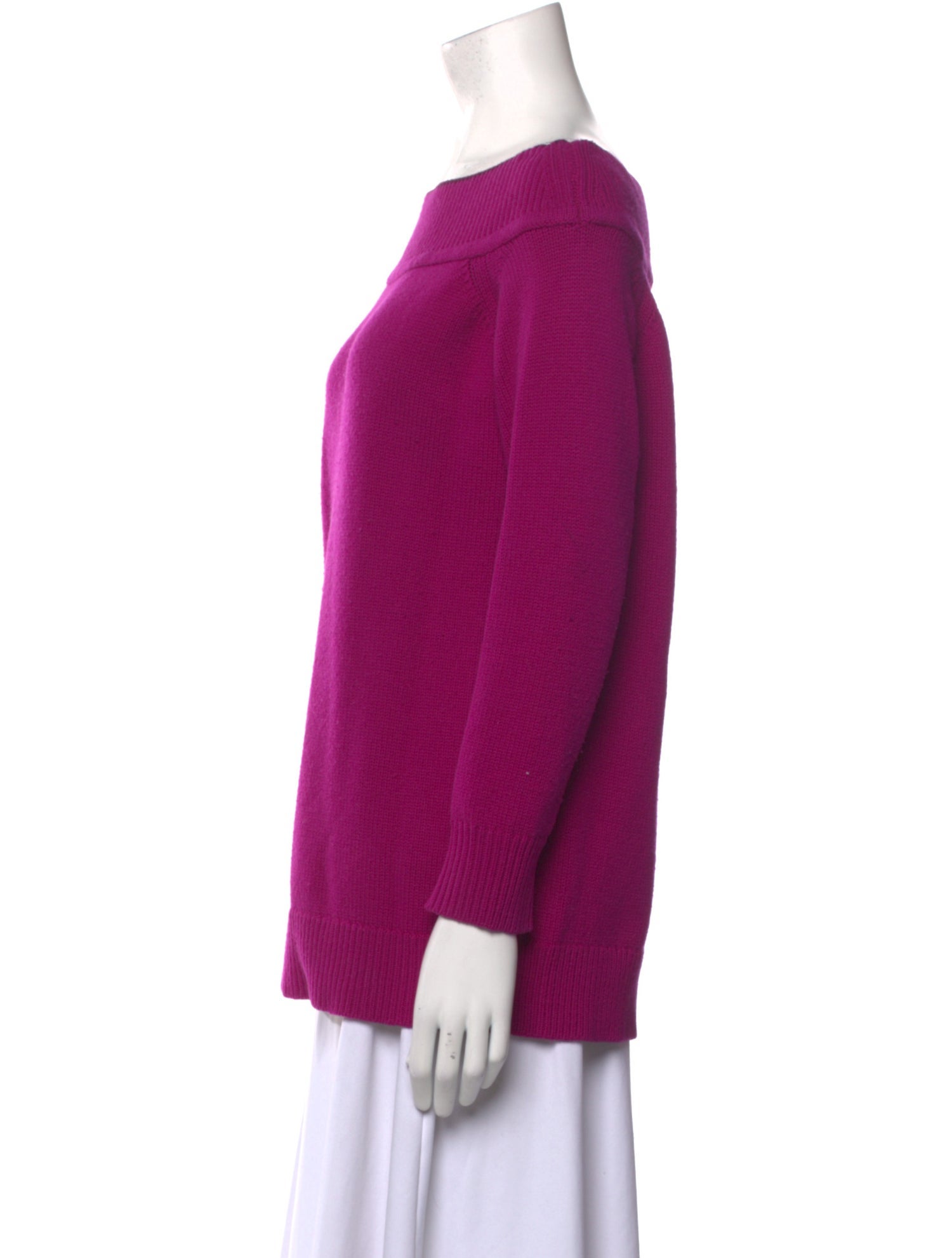 Lela Rose Wool Bateau Neckline Sweater