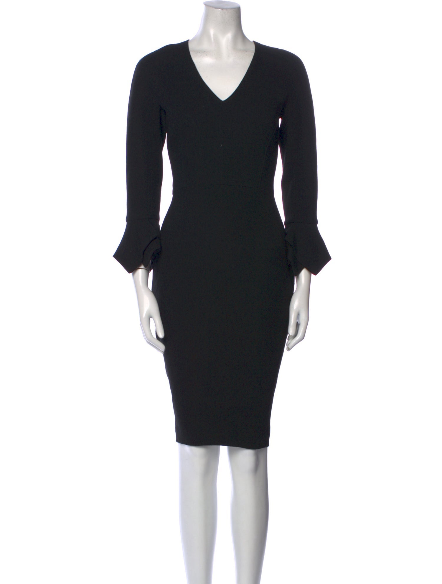 Lela Rose Wool Knee-Length Dress