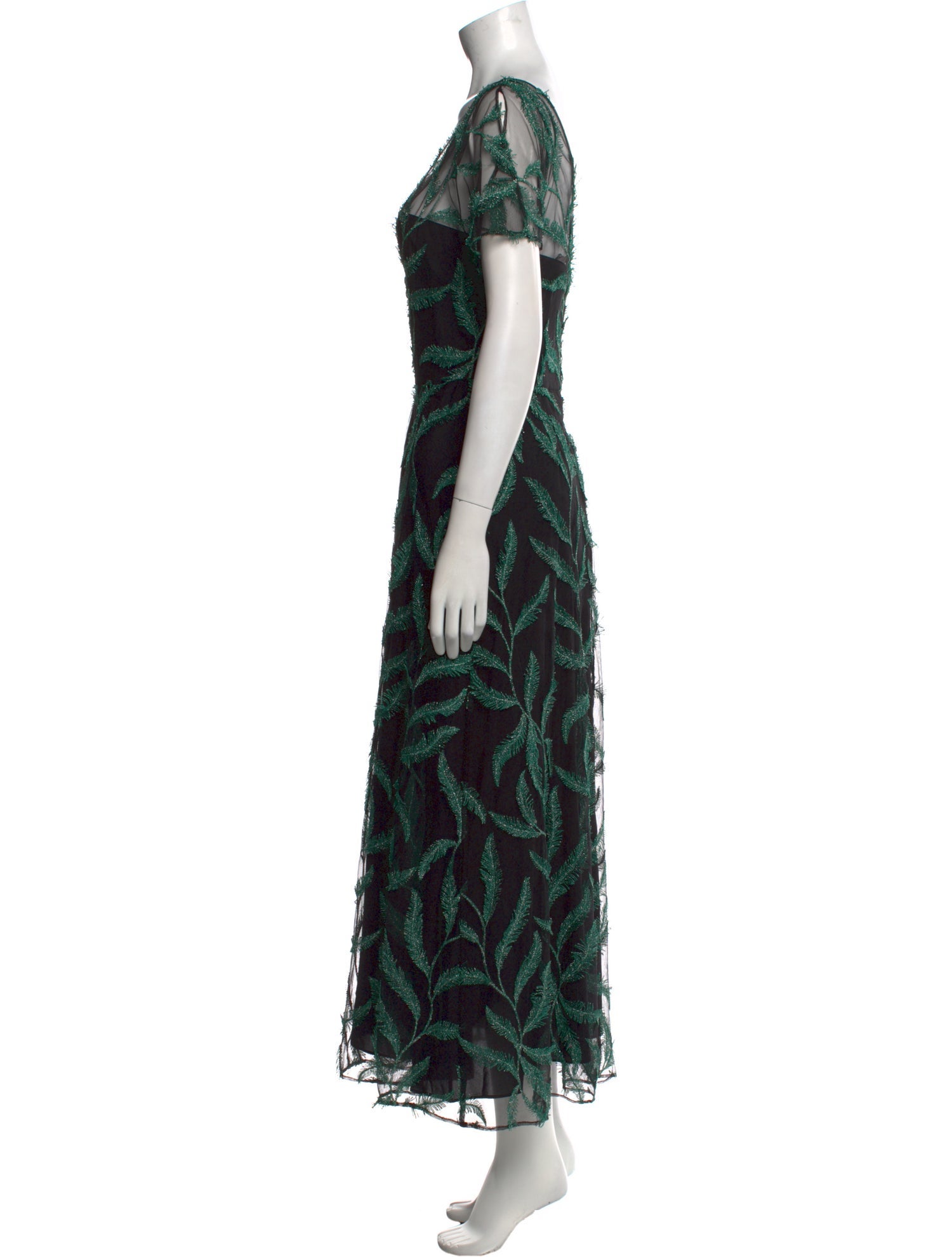 Lela Rose Printed Long Dress