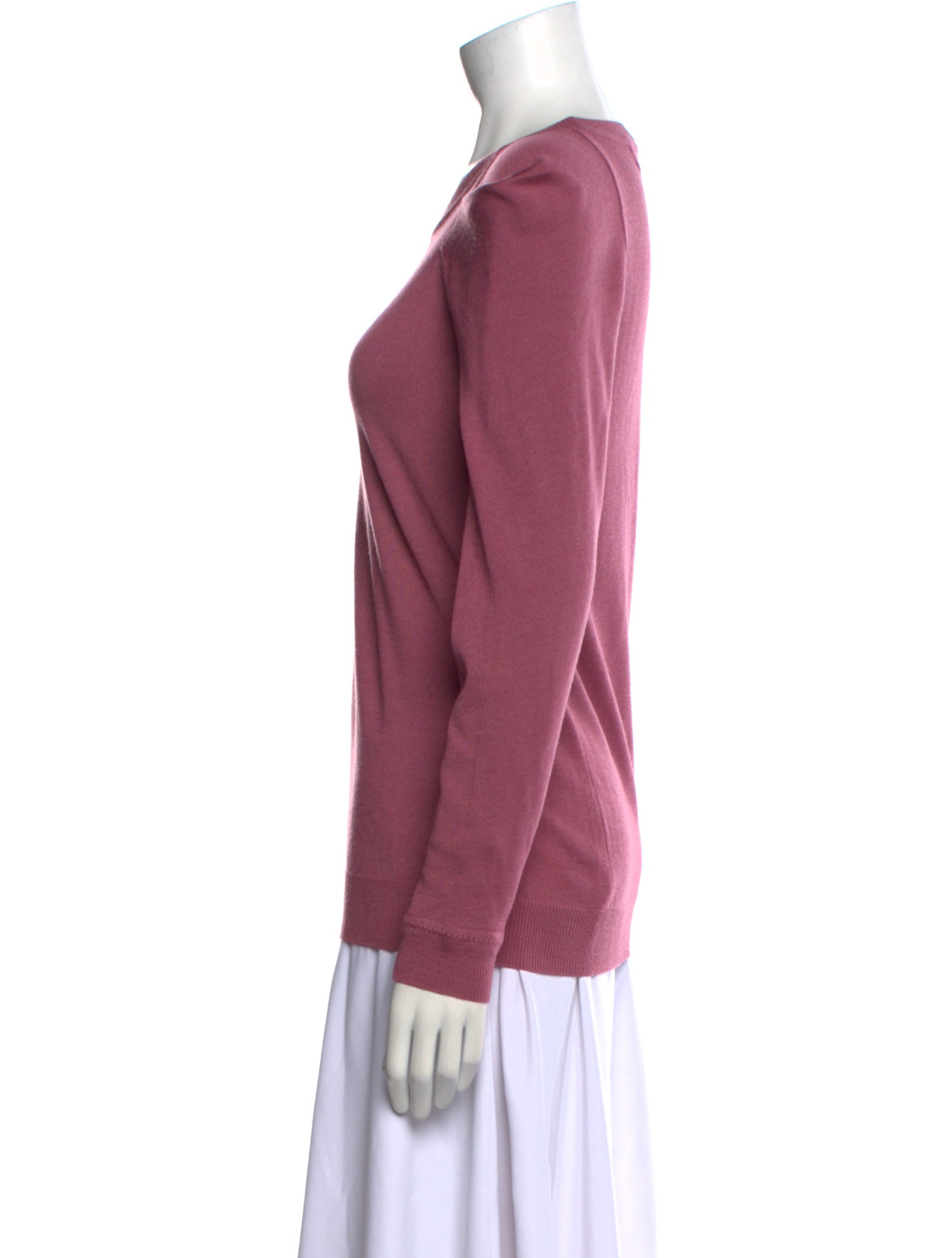 Lela Rose Silk Scoop Neck Sweater