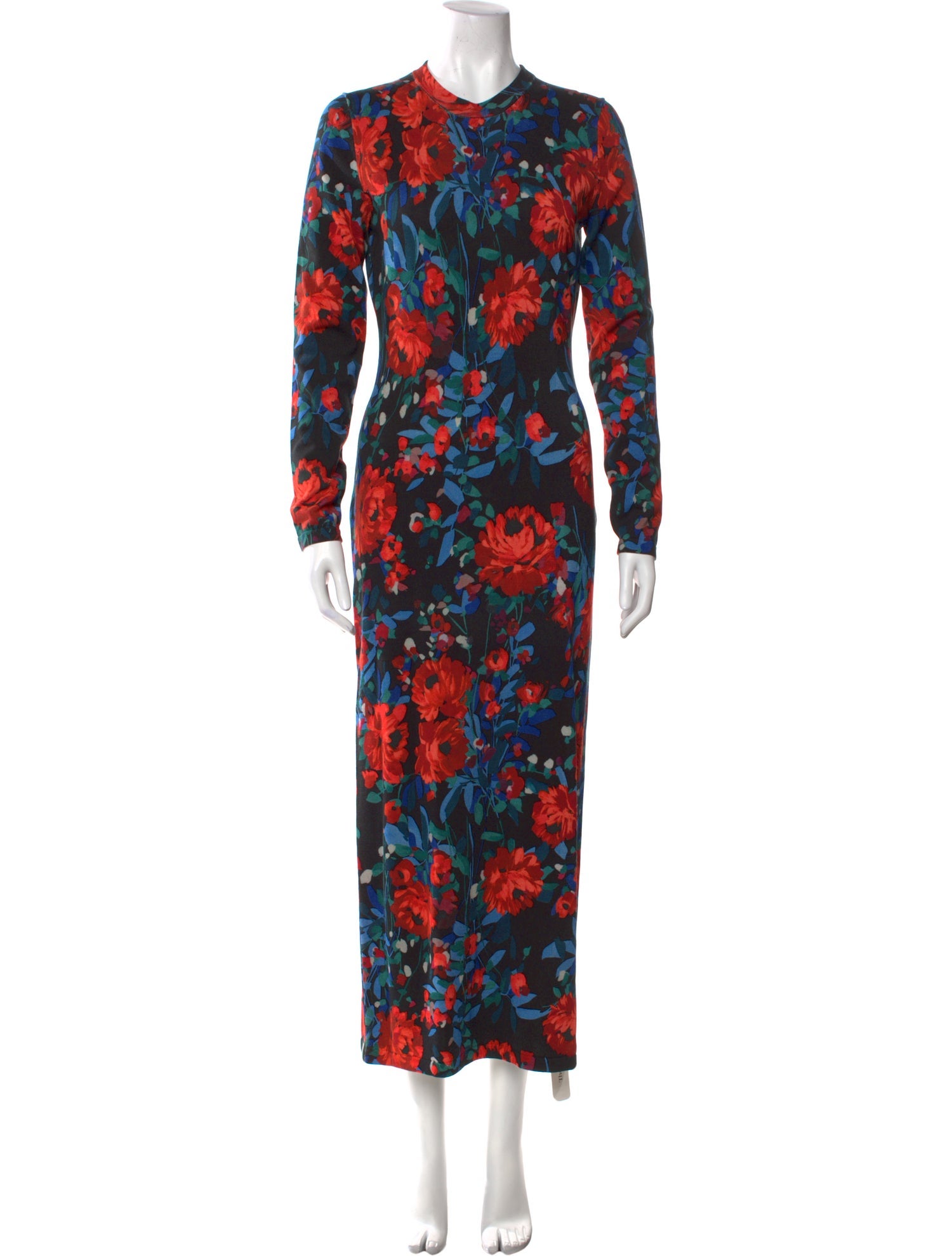 Lela Rose Floral Print Long Dress