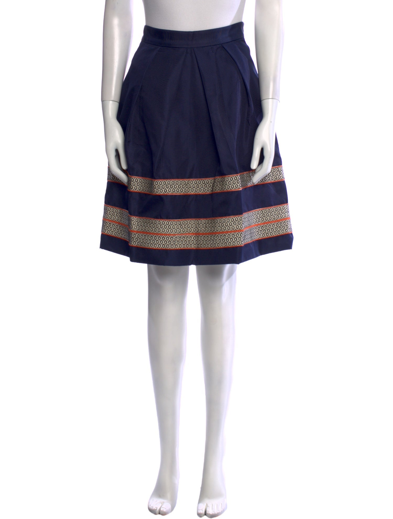 Lela Rose Silk Knee-Length Skirt