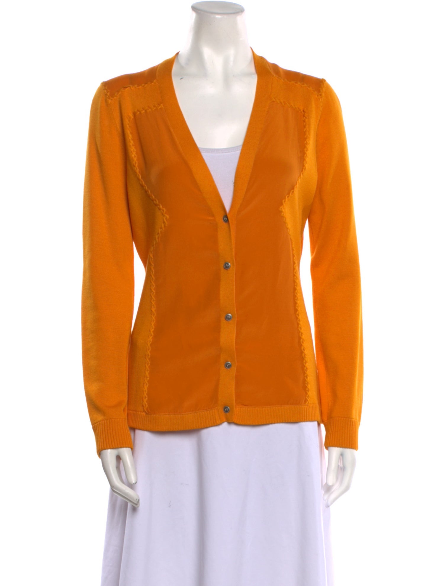 Lela Rose Merino Wool V-Neck Sweater