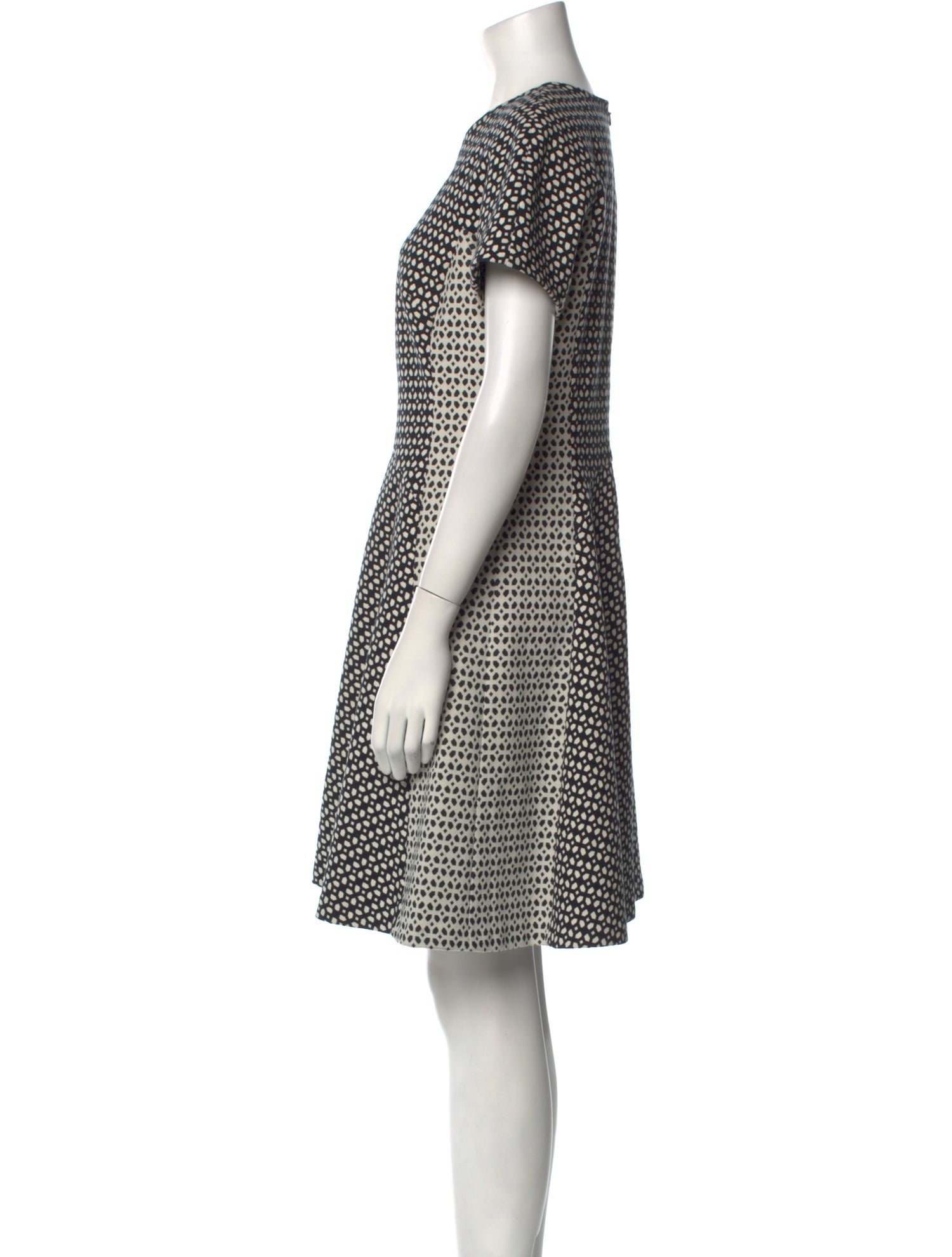 Lela Rose Polka Dot Print Mini Dress