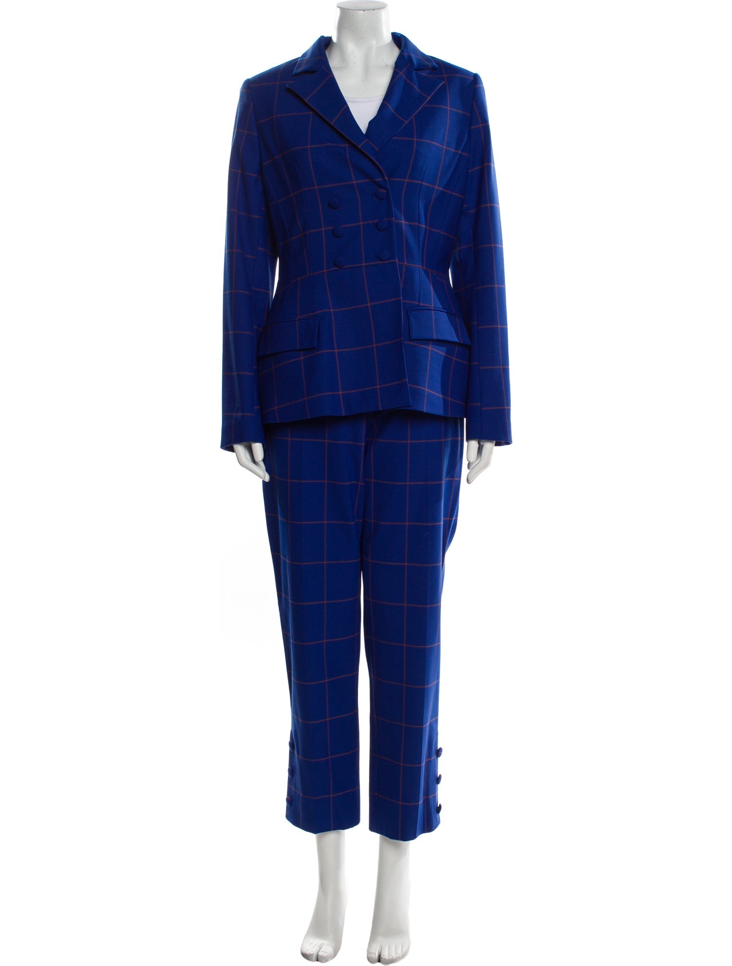 Lela Rose Plaid Print Pantsuit