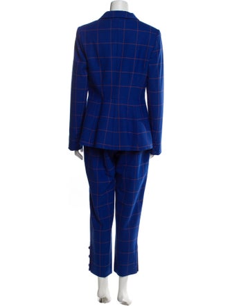 Lela Rose Plaid Print Pantsuit
