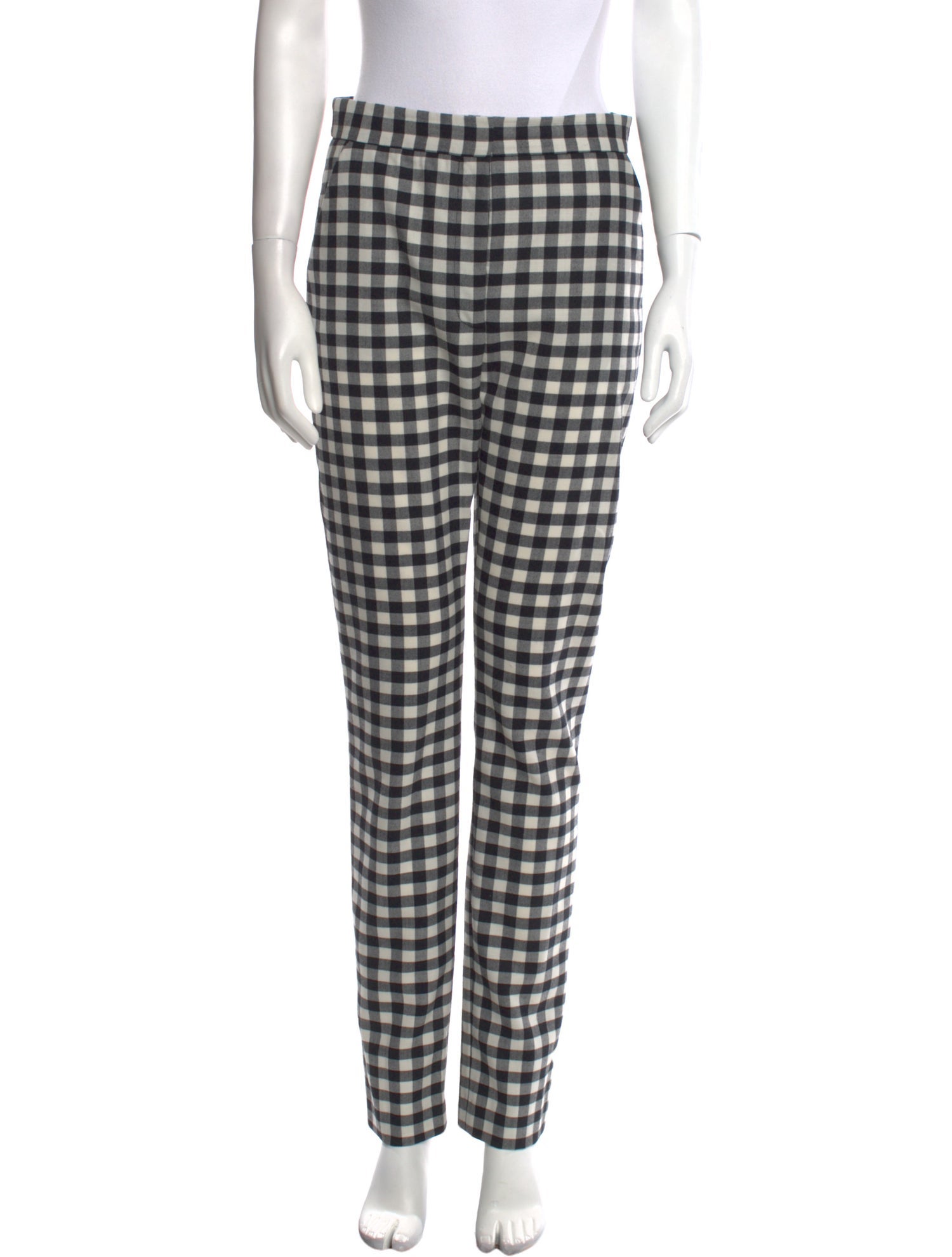 Lela Rose Plaid Print Skinny Leg Pants