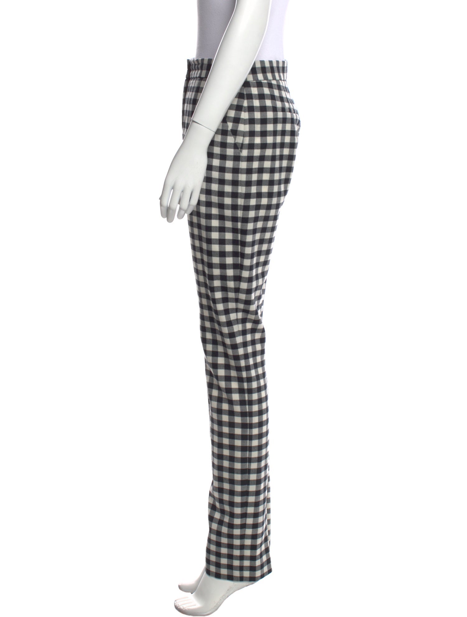 Lela Rose Plaid Print Skinny Leg Pants