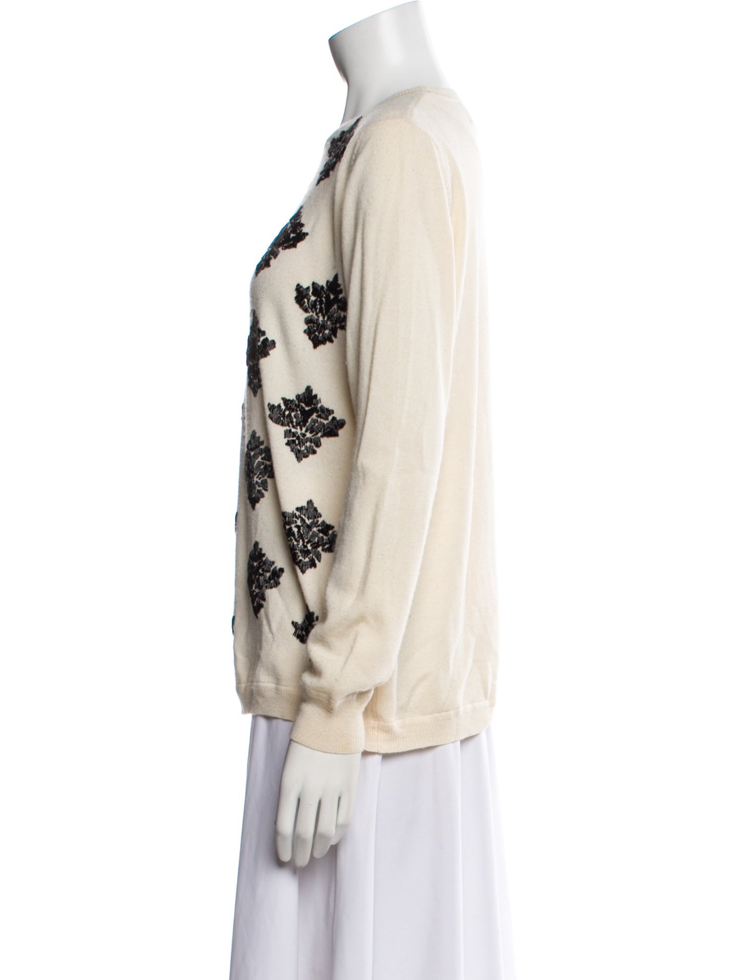Lela Rose Wool Printed Sweater