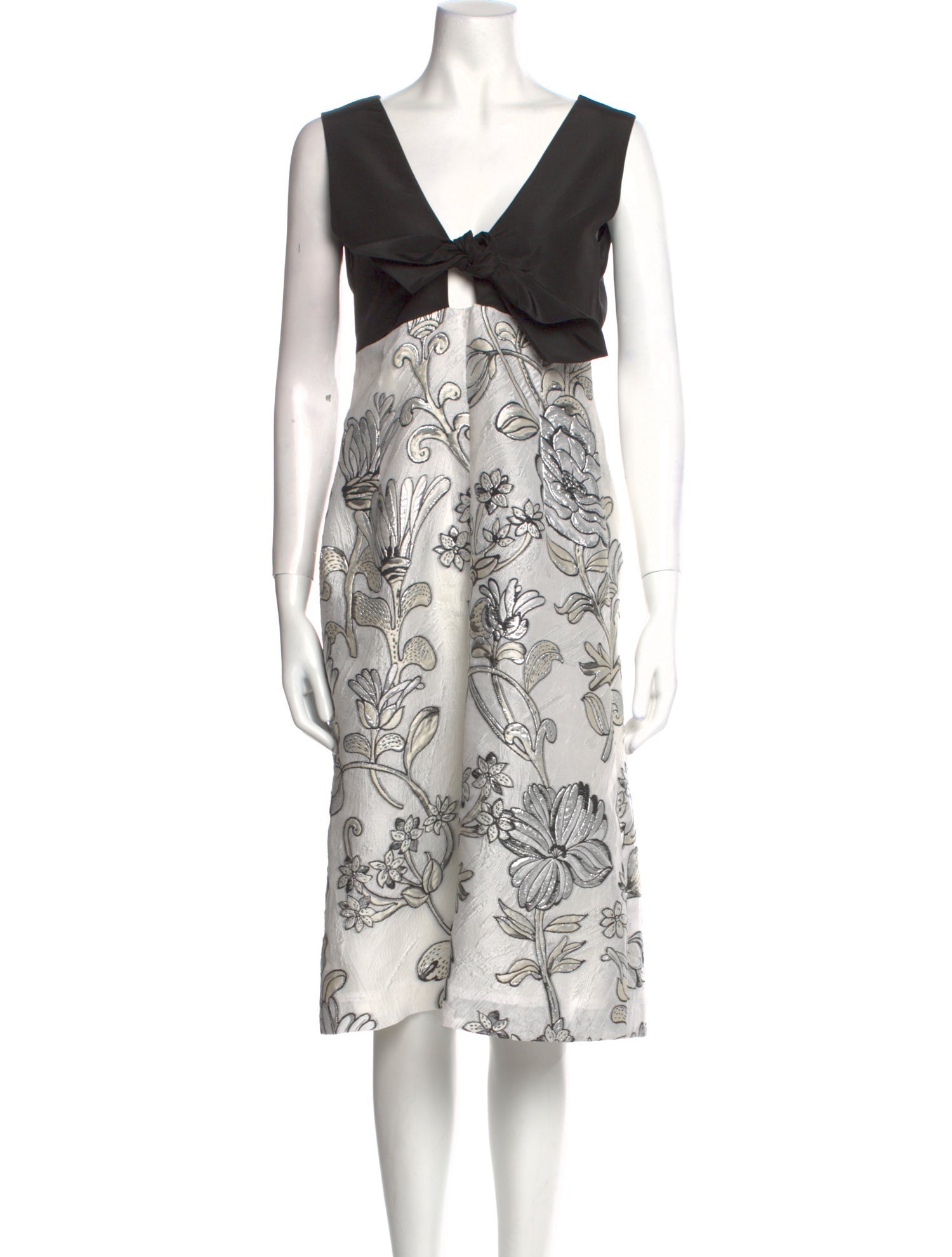 Lela Rose Paisley Print Midi Length Dress