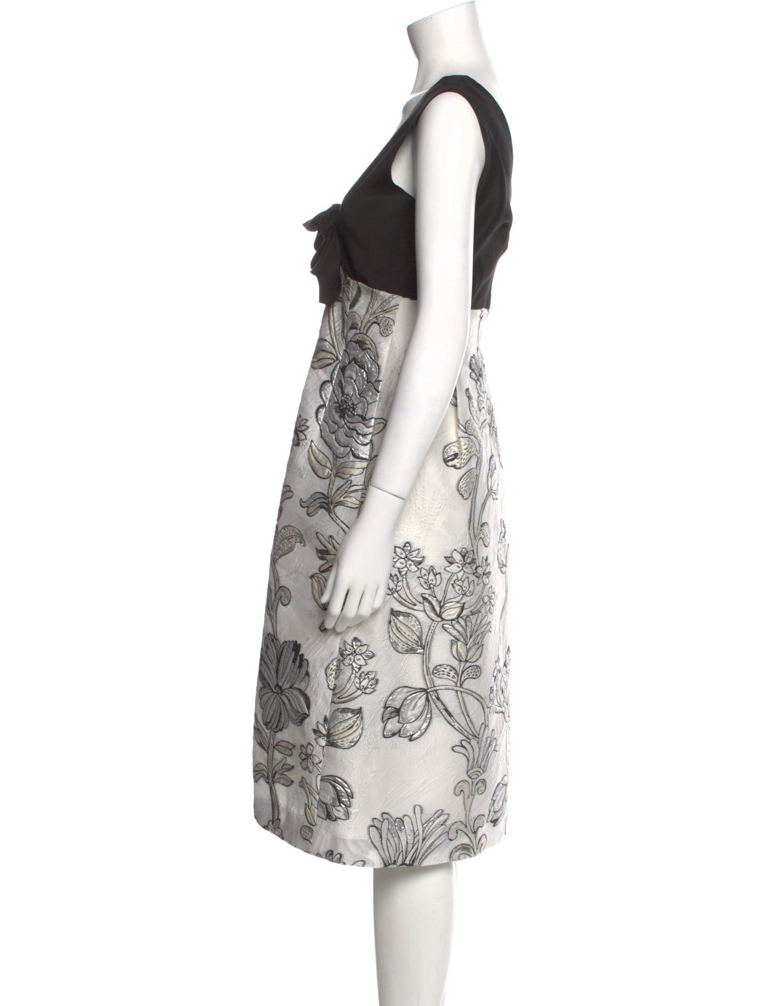 Lela Rose Paisley Print Midi Length Dress